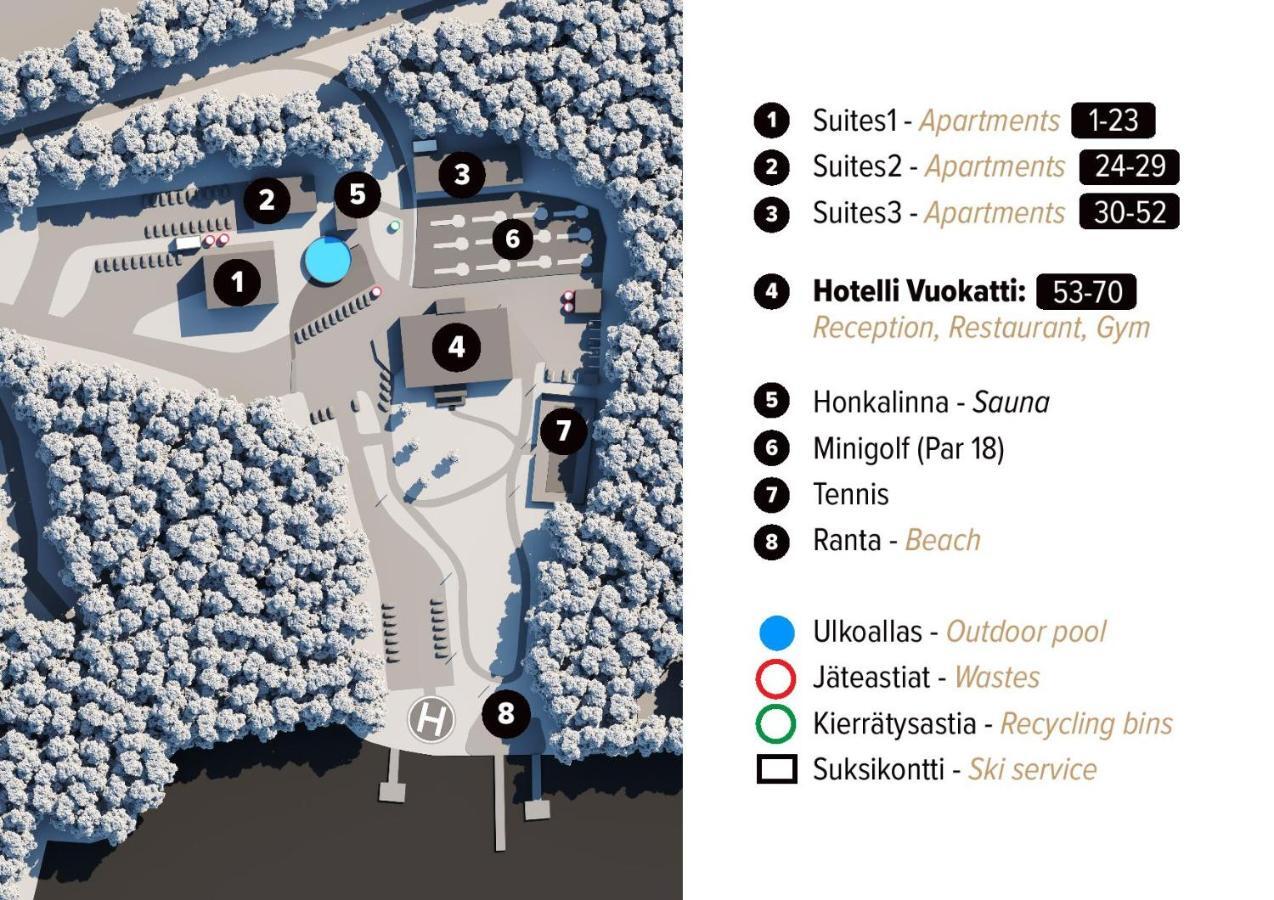 Aateli Lakeside Chalets - Former Vuokatti Suites Exteriér fotografie